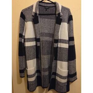 Talbots Women's Size M Plaid Sweater Coat